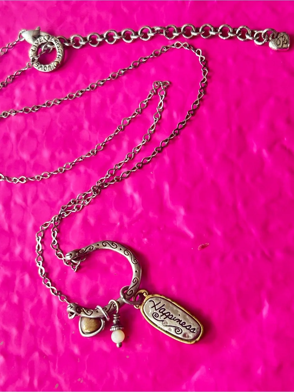 Brighton Art & Soul necklace featuring mixed-metal horseshoe pendant/charms.